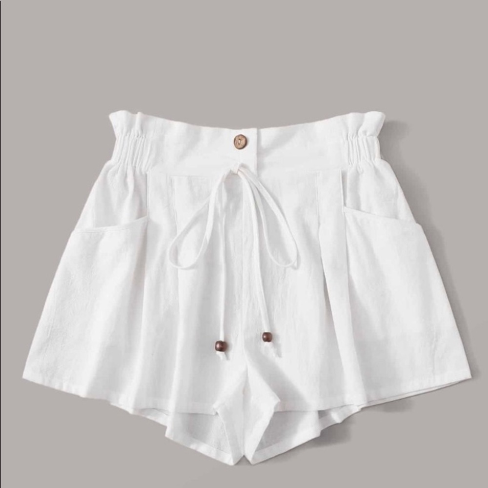 White high waisted shorts
